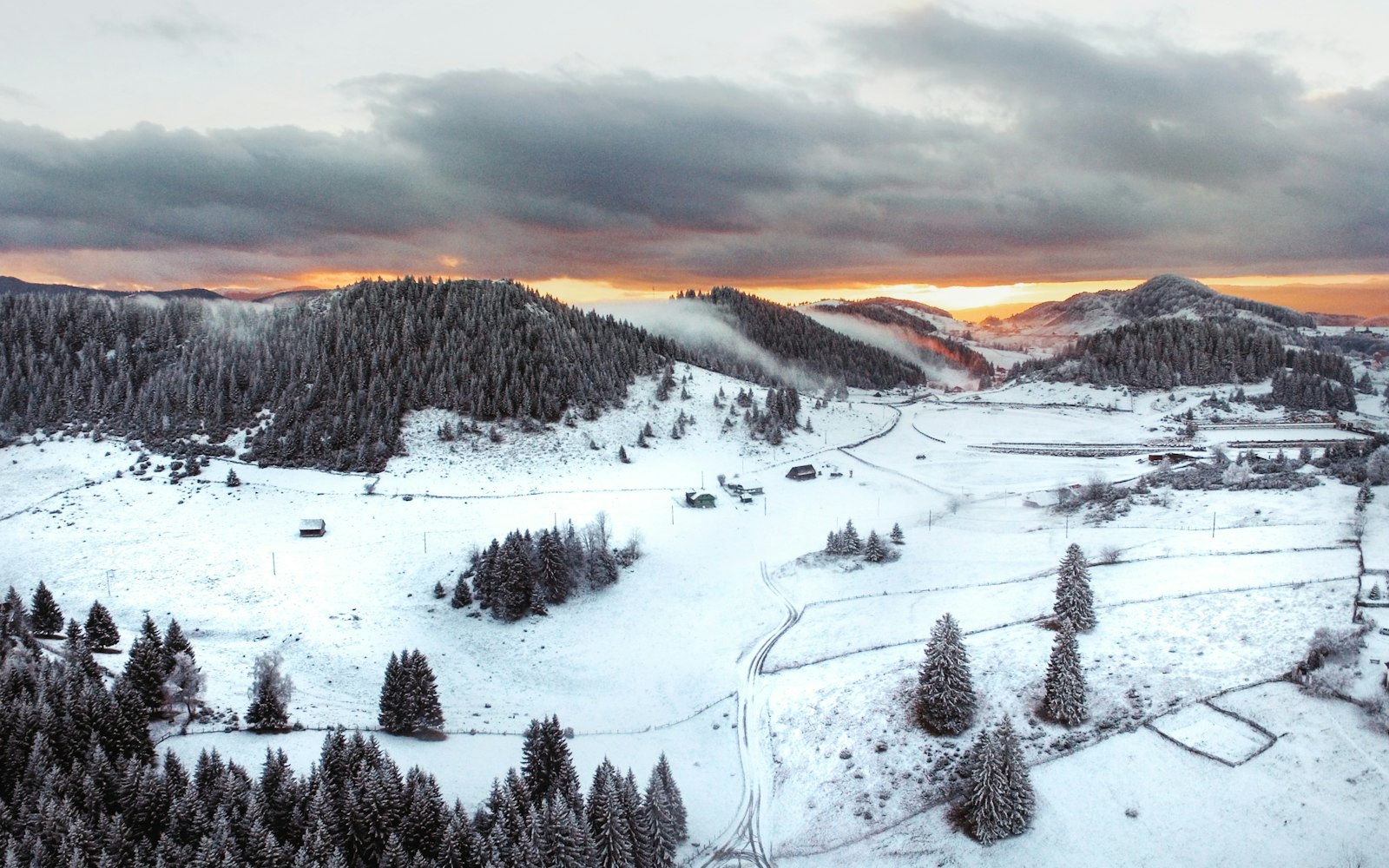 I Carpazi in inverno