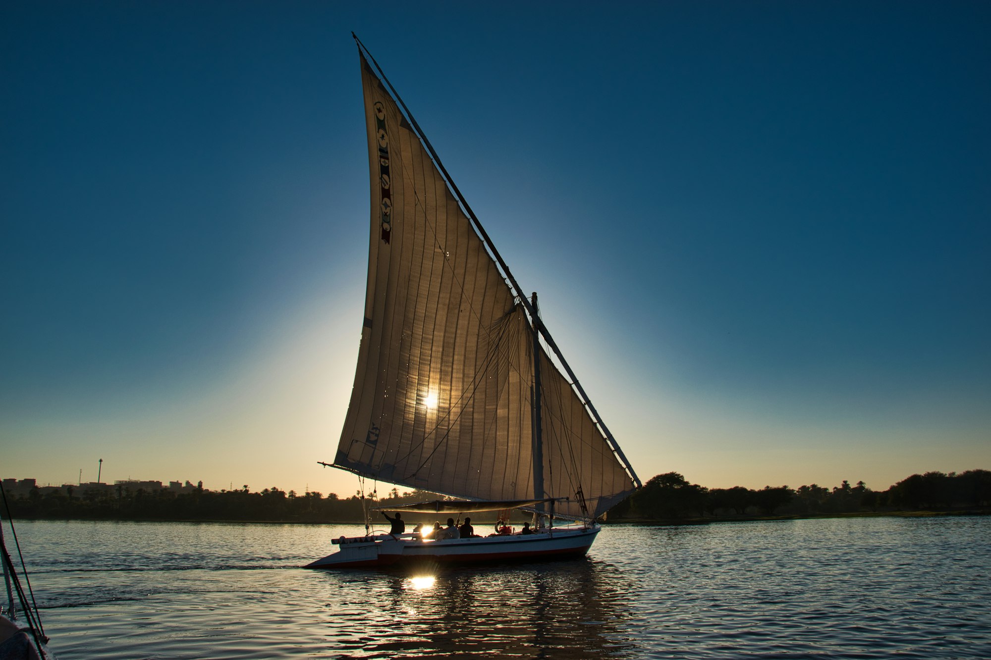Feluca al tramonto ad Aswan
